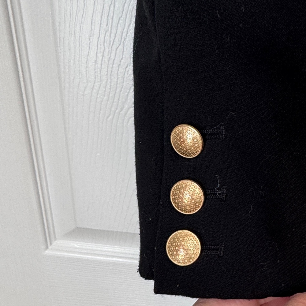L'AGENCE Black Blazer with Gold Buttons - Picture 3 of 3